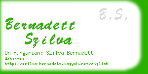 bernadett szilva business card